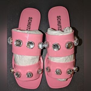 COPY - Brand New Schutz Barbie Pink Large Jewel Sandals Size 7